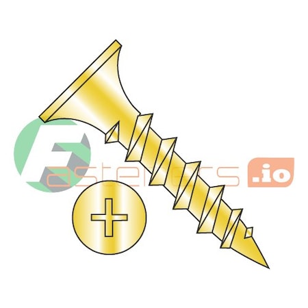 Newport Fasteners Drywall Screw, #7 x 2-1/2 in, Steel, Flat Head Phillips Drive, 2500 PK 984316